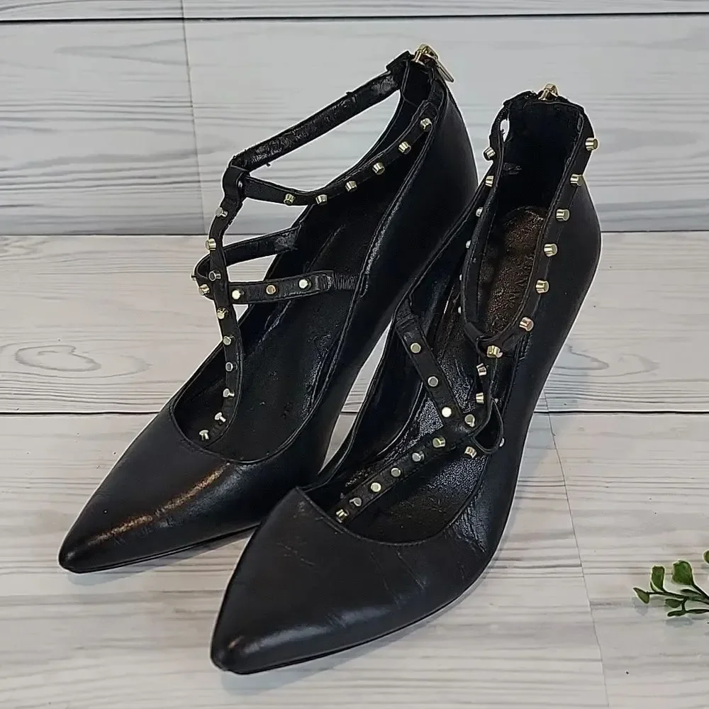 Banana Republic Adelia Studded Pump Heels In Black Womens Size 8.5